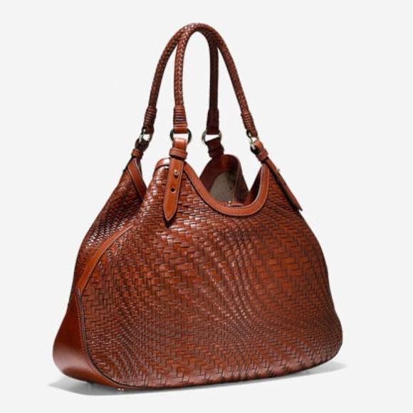 Handbags - Cole Haan Genevieve Woven Leather Handbag